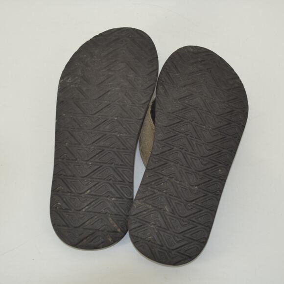 Reef Womens Sz 7 Leather Flip Flop Thong Sandals Tan Classic - Picture 9 of 14